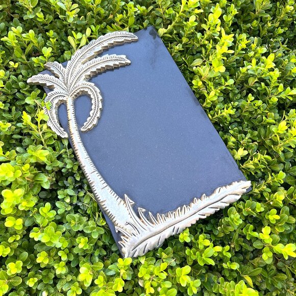 Godinger - Marble Silver Plated Cheese  - Charcuterie Board - Palm Tree - Picture 1 of 9